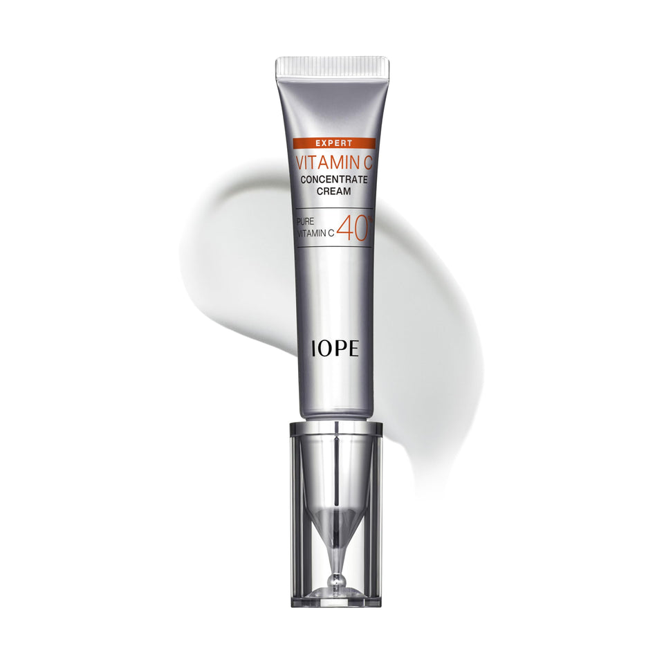 IOPE front packaging showing compact vitamin C cream for brightening