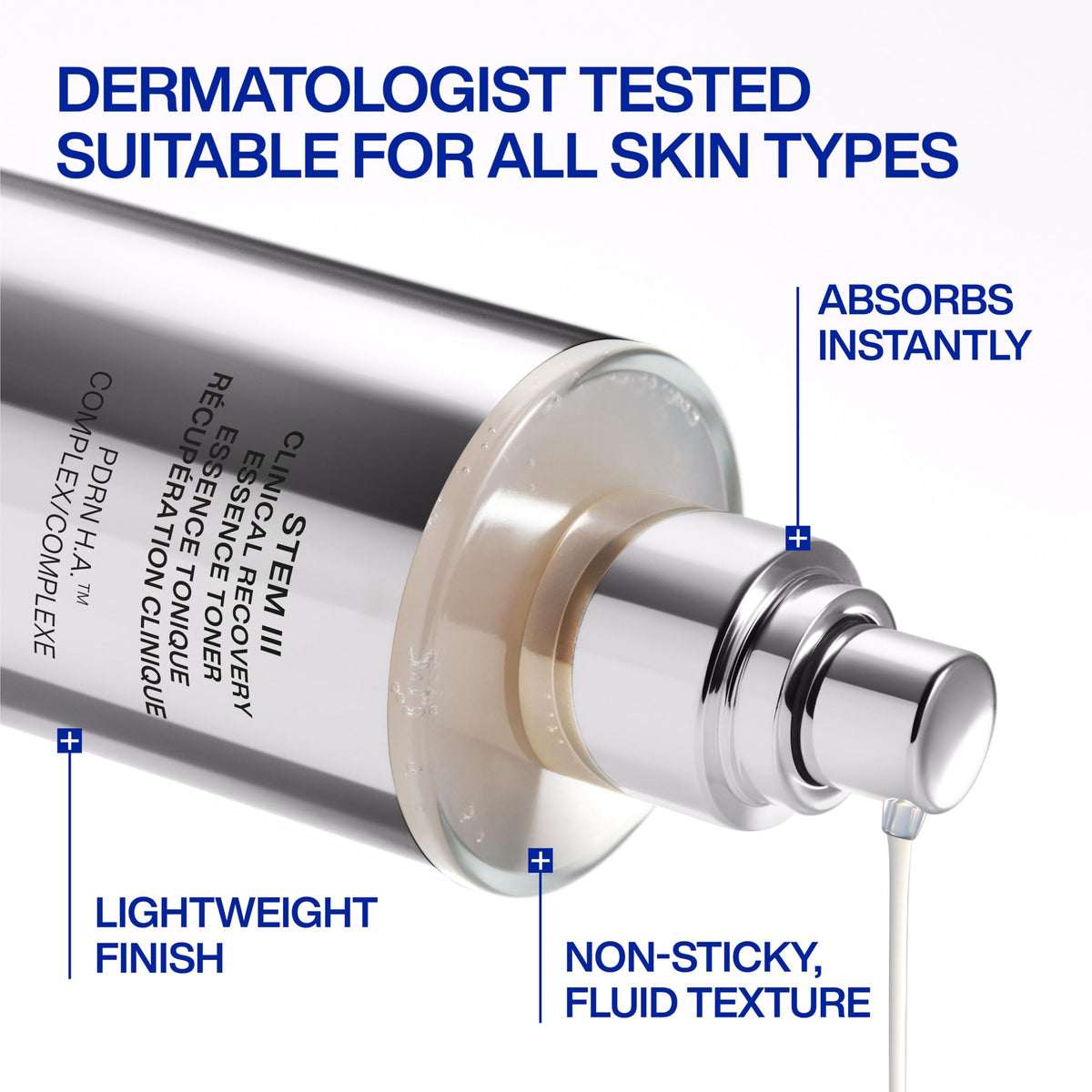 IOPE XMD Stem III being patted onto skin to demonstrate gentle application and improved product layering