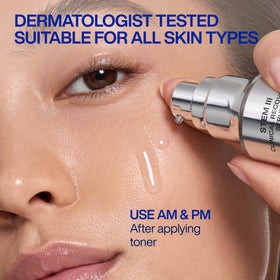 IOPE before and after comparison illustrating firmer, plumper appearance