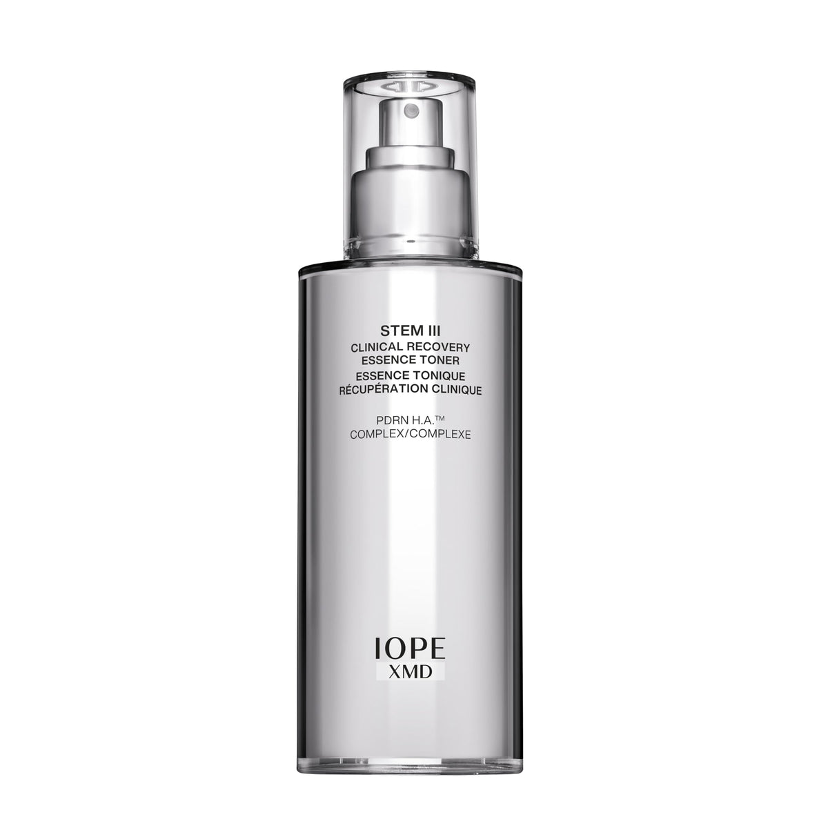 IOPE XMD Stem III front bottle showing label and sleek packaging for clear product identification and trust