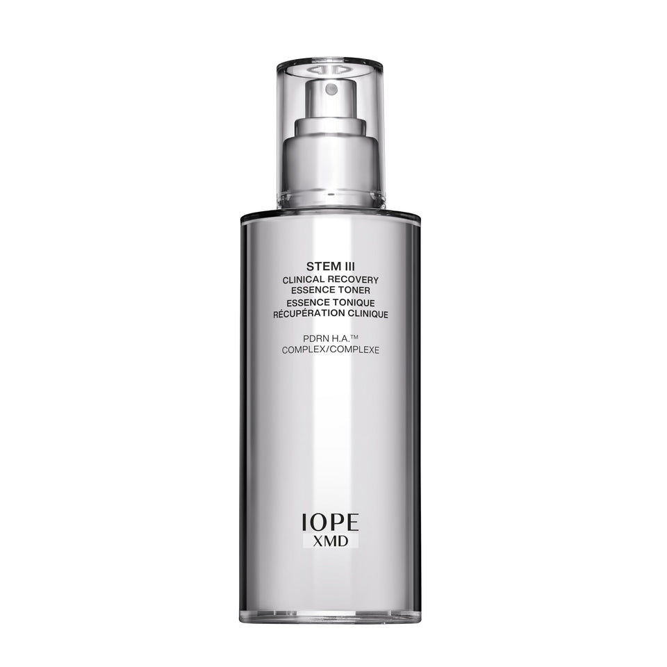 IOPE XMD Stem III front bottle showing label and sleek packaging for clear product identification and trust