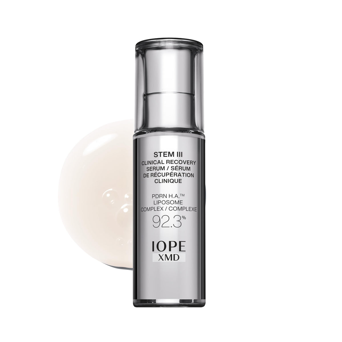 IOPE front packaging showing the serum bottle and branding benefits