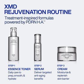 IOPE XMD Stem III on bathroom vanity lifestyle shot showing routine integration and calming ritual benefit