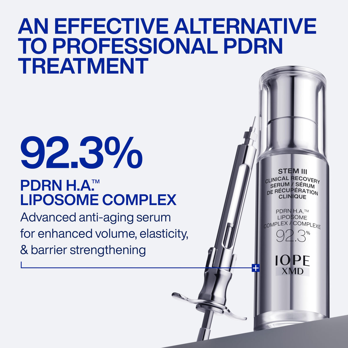 IOPE serum being applied to skin to demonstrate absorption and glow