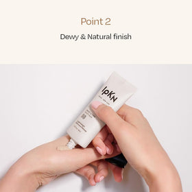 IPKN BB Cream droplet on back of hand demonstrating blendability