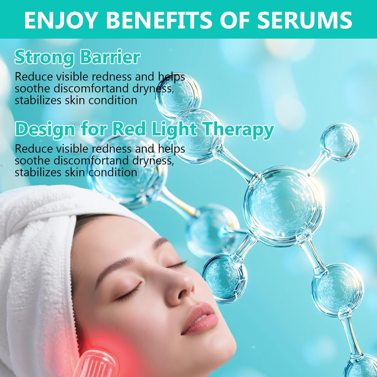 Ipsify serum texture on fingertips illustrating lightweight hydration and fast absorption benefit