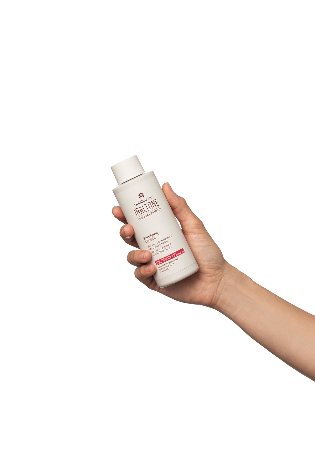 IRALTONE creamy shampoo texture close-up illustrating nourishing, reparative formula