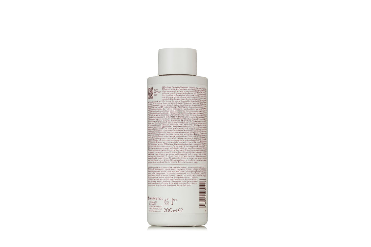 IRALTONE label close-up highlighting ingredients and benefits for scalp stimulation