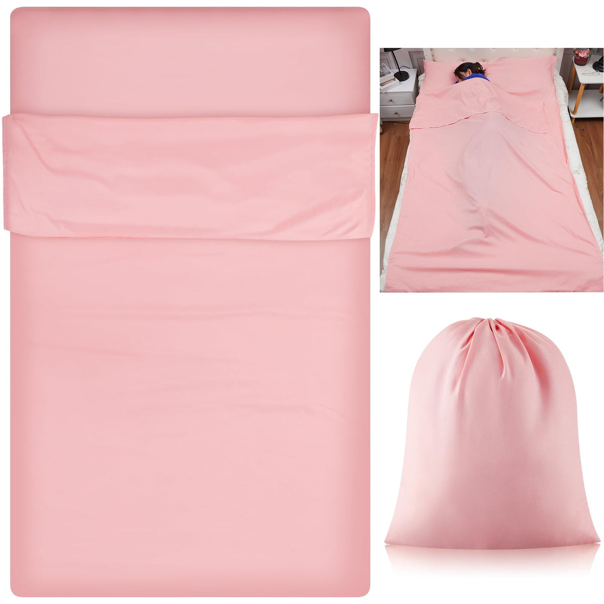Irenare front view sleep sack in pink showing full coverage and protection