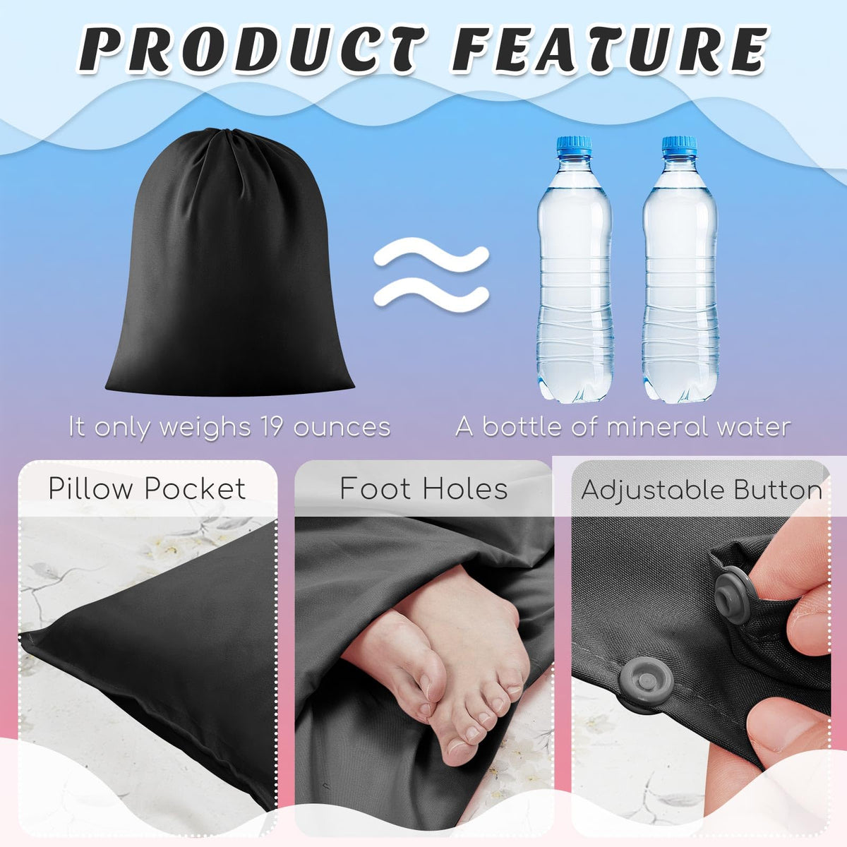 Irenare open sleep sack showing inner lining and invisible zipper for secure use