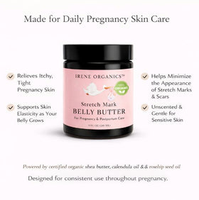 Irene Organics open jar texture close-up illustrating rich balm for long-lasting hydration