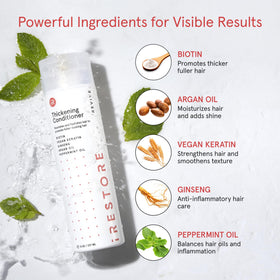 iRestore creamy conditioner texture on hand for moisturizing effect