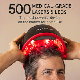 iRestore Elite VCSEL laser array detail highlighting deep scalp stimulation benefit
