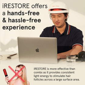 iRestore close-up of laser array highlighting medical-grade emitters benefit
