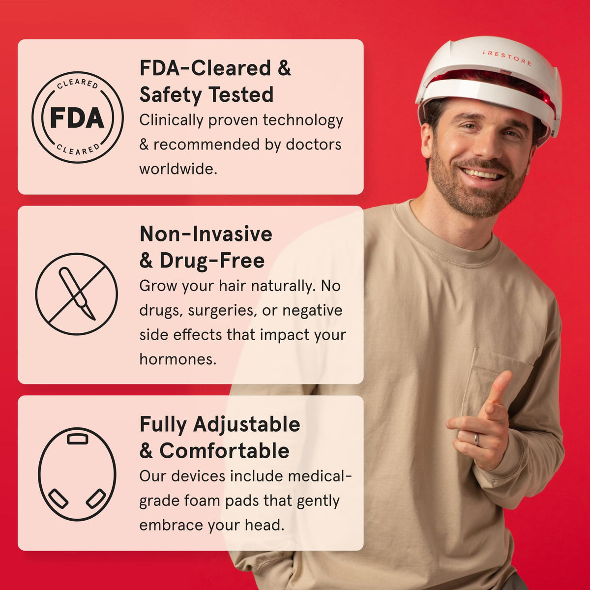 iRestore retail packaging and manual showing ready-to-use, quality assurance