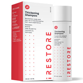 iRestore front bottle view showing product packaging and benefits