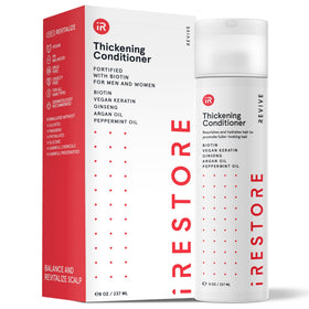 iRestore front packaging bottle showing product benefits and volume