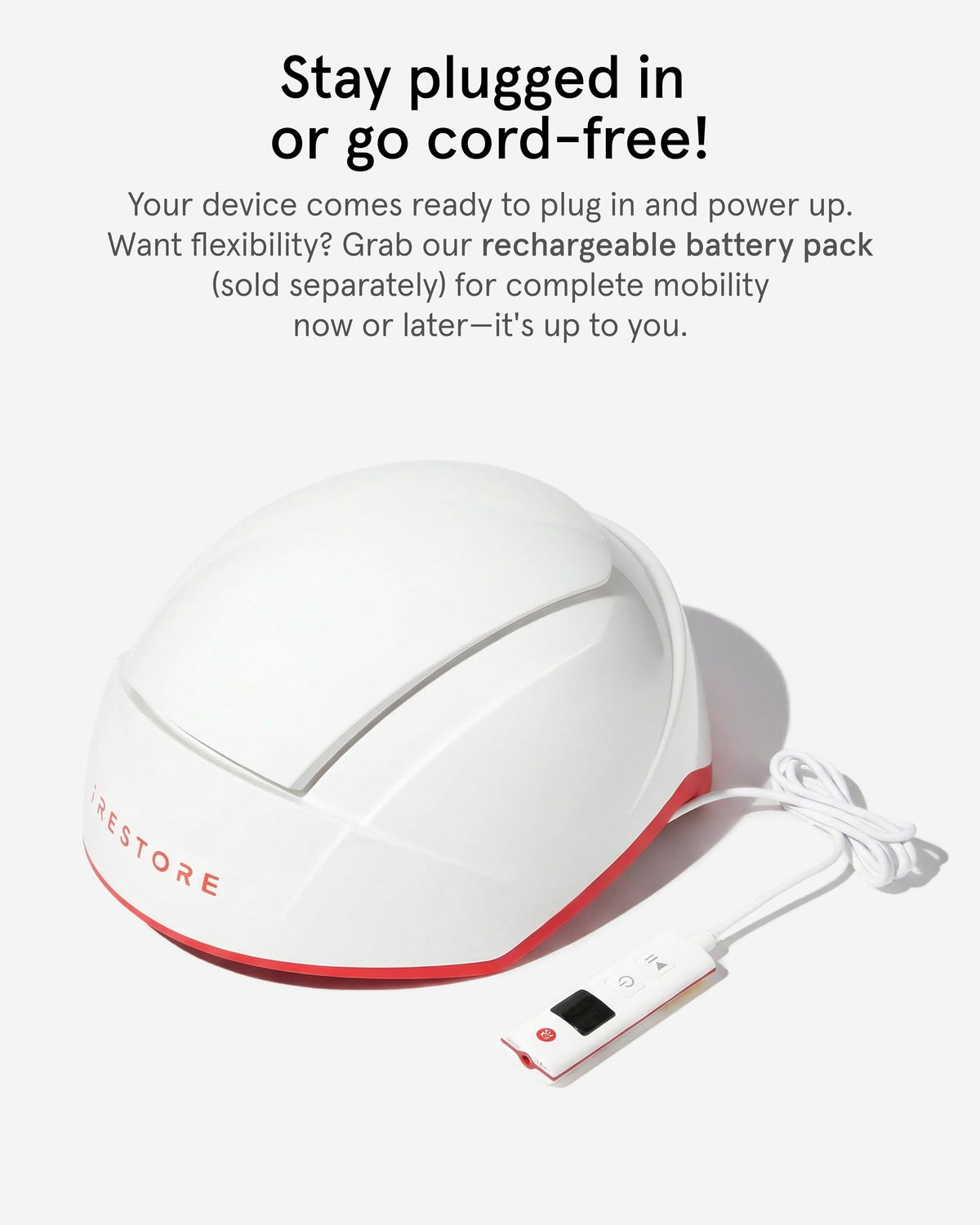 iRestore in home lifestyle scene showing relaxing hands-free treatment
