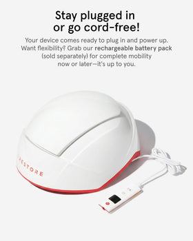 iRestore in home lifestyle scene showing relaxing hands-free treatment