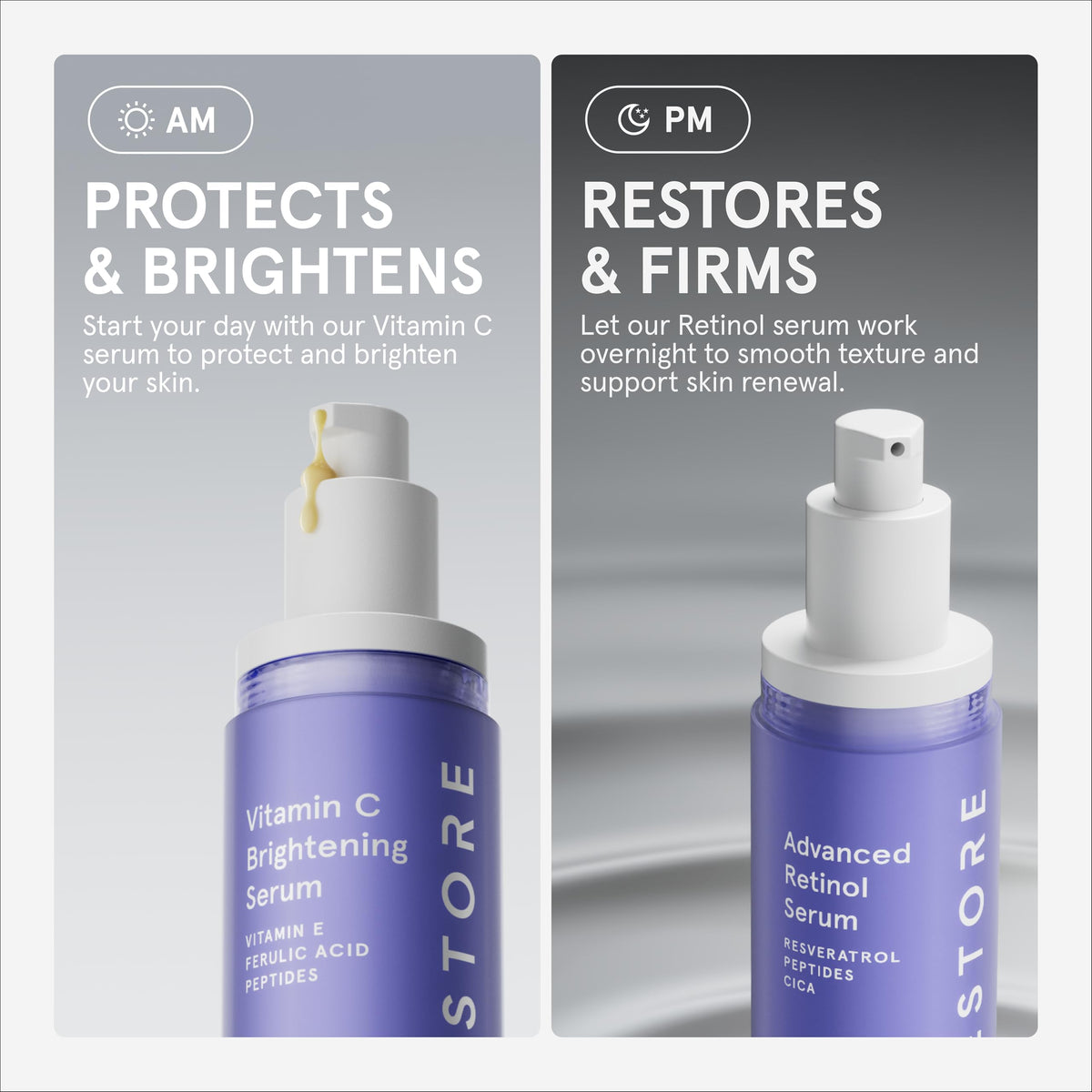 iRestore serum applied on hand demonstrating smooth spreadability and quick absorption