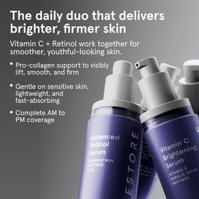 iRestore bottle on nighttime bathroom shelf suggesting easy addition to evening routine