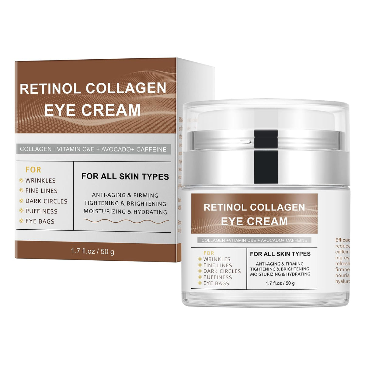 IREV conceptual before-after illustration showing reduced puffiness and brighter eyes benefit