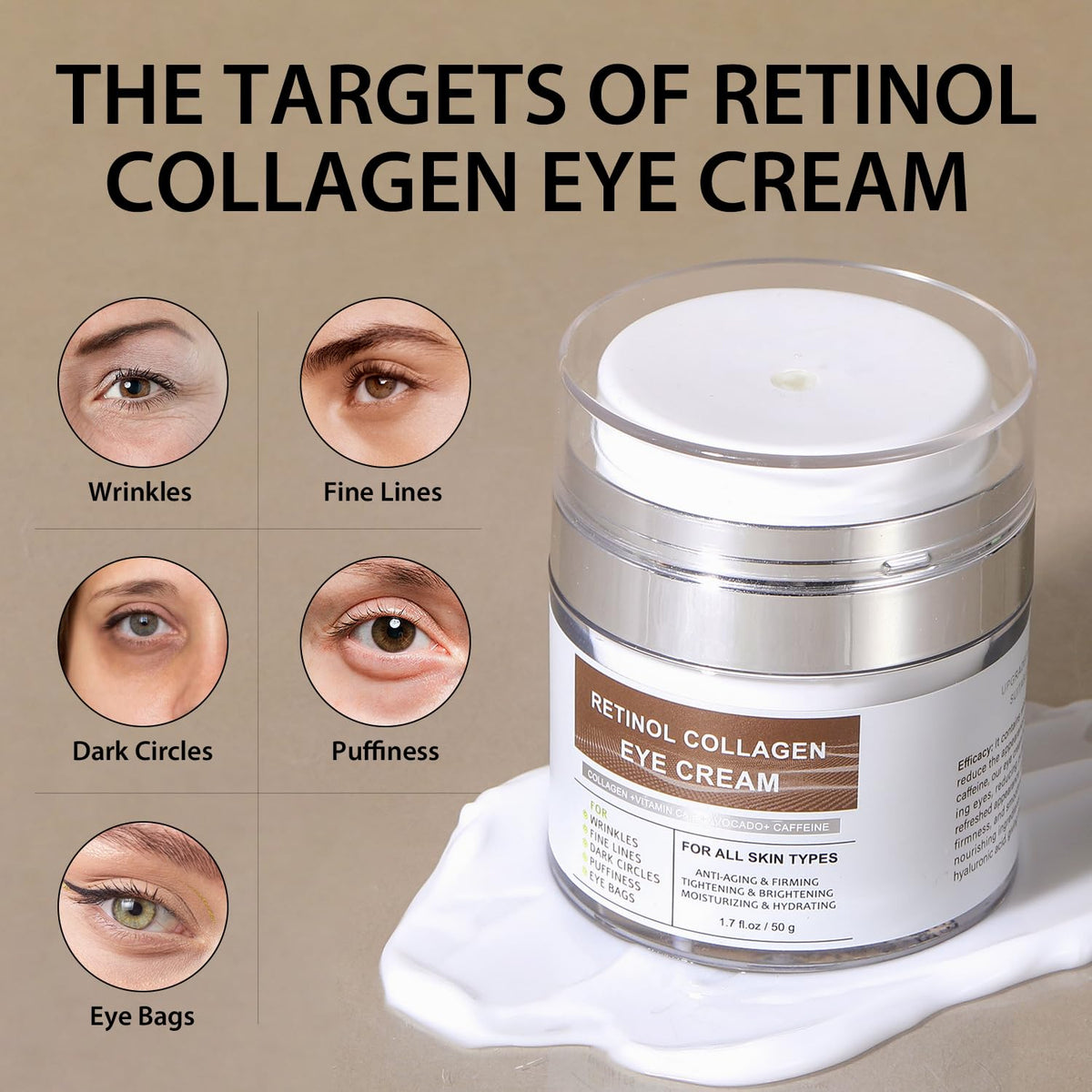 IREV eye cream being applied with spatula demonstrating hygienic use benefit