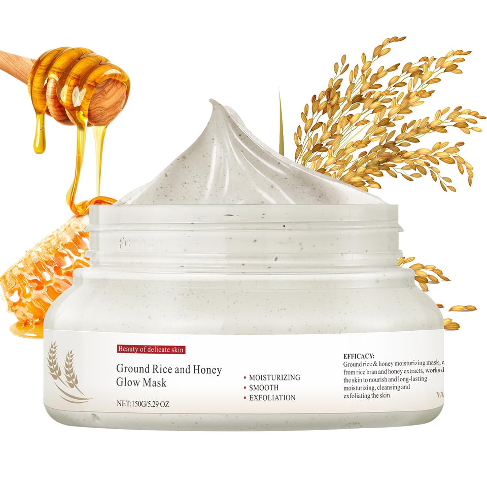 IREV front jar view showing rice and honey mask for clear pores