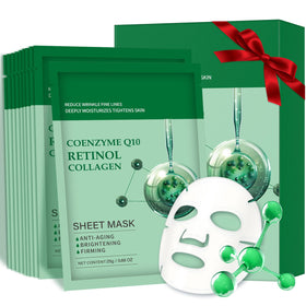 IREV front packaging of pack of 10 collagen face masks showing product branding and benefits