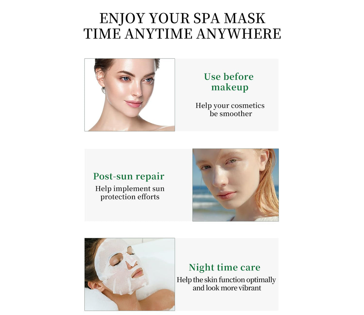 IREV lifestyle shot of person relaxing with mask illustrating at-home spa hydration