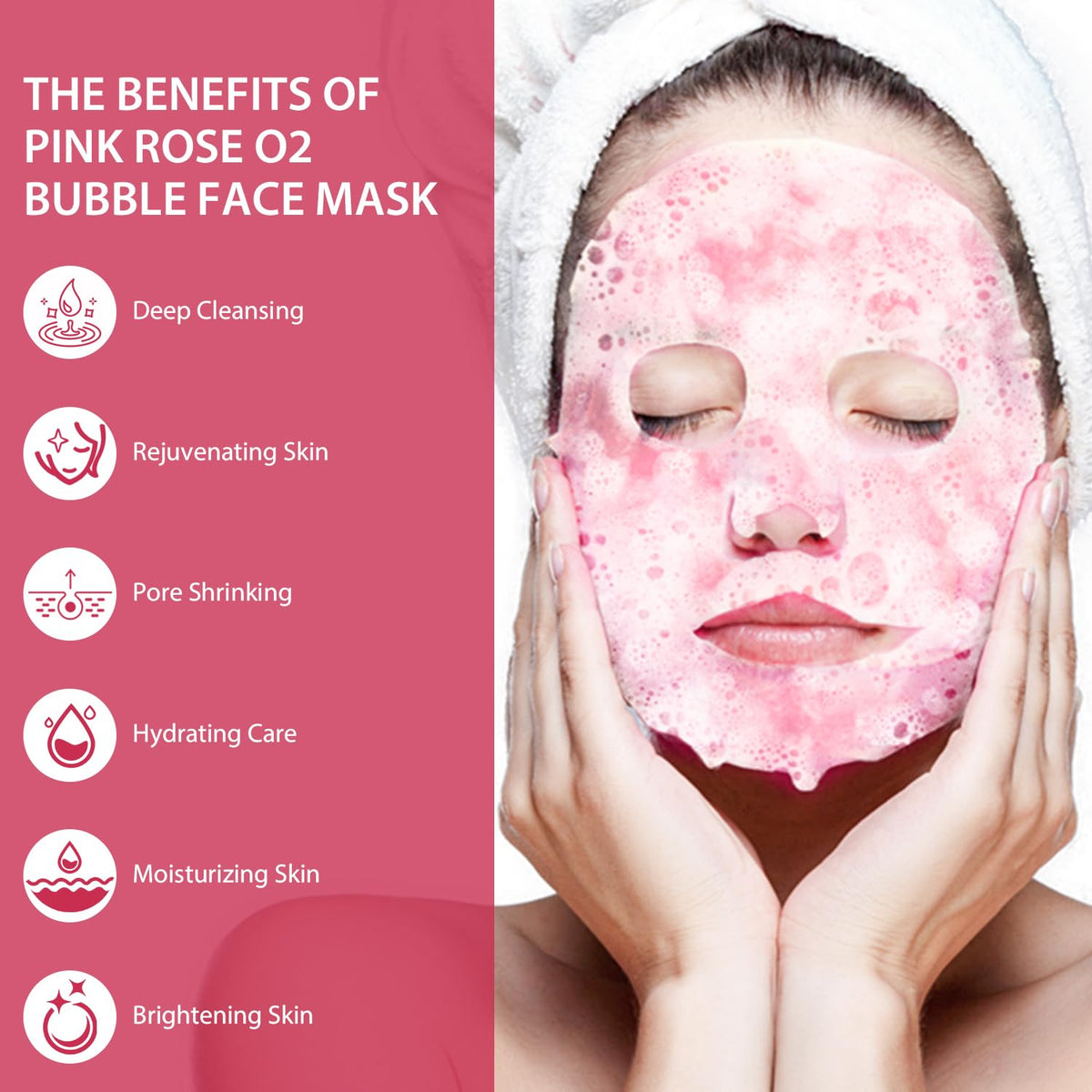 IREV unfolded sheet mask ready to apply highlighting texture and fit