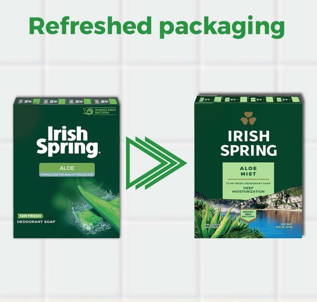 Irish Spring individually wrapped bar ready for travel or guest use convenience