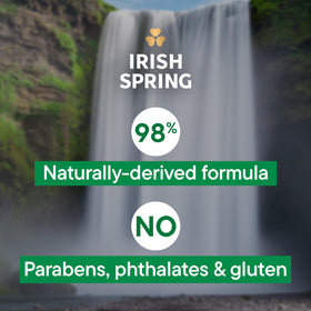 Irish Spring being used in shower to remove sweat and odor effectively