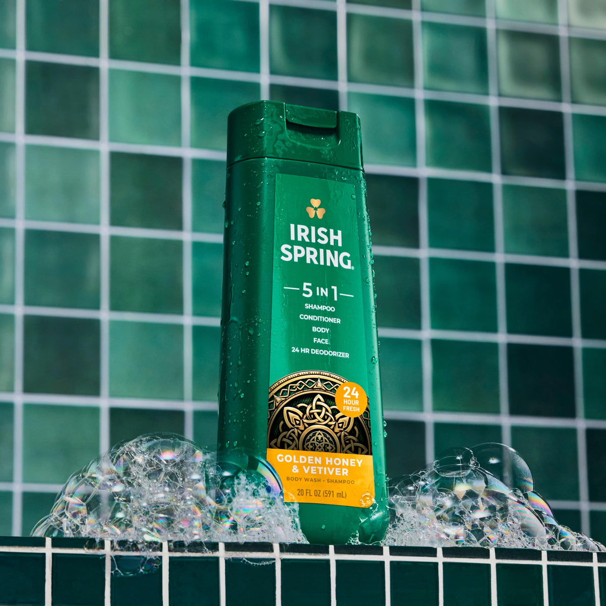 Irish Spring leak-proof cap detail for spill-free travel