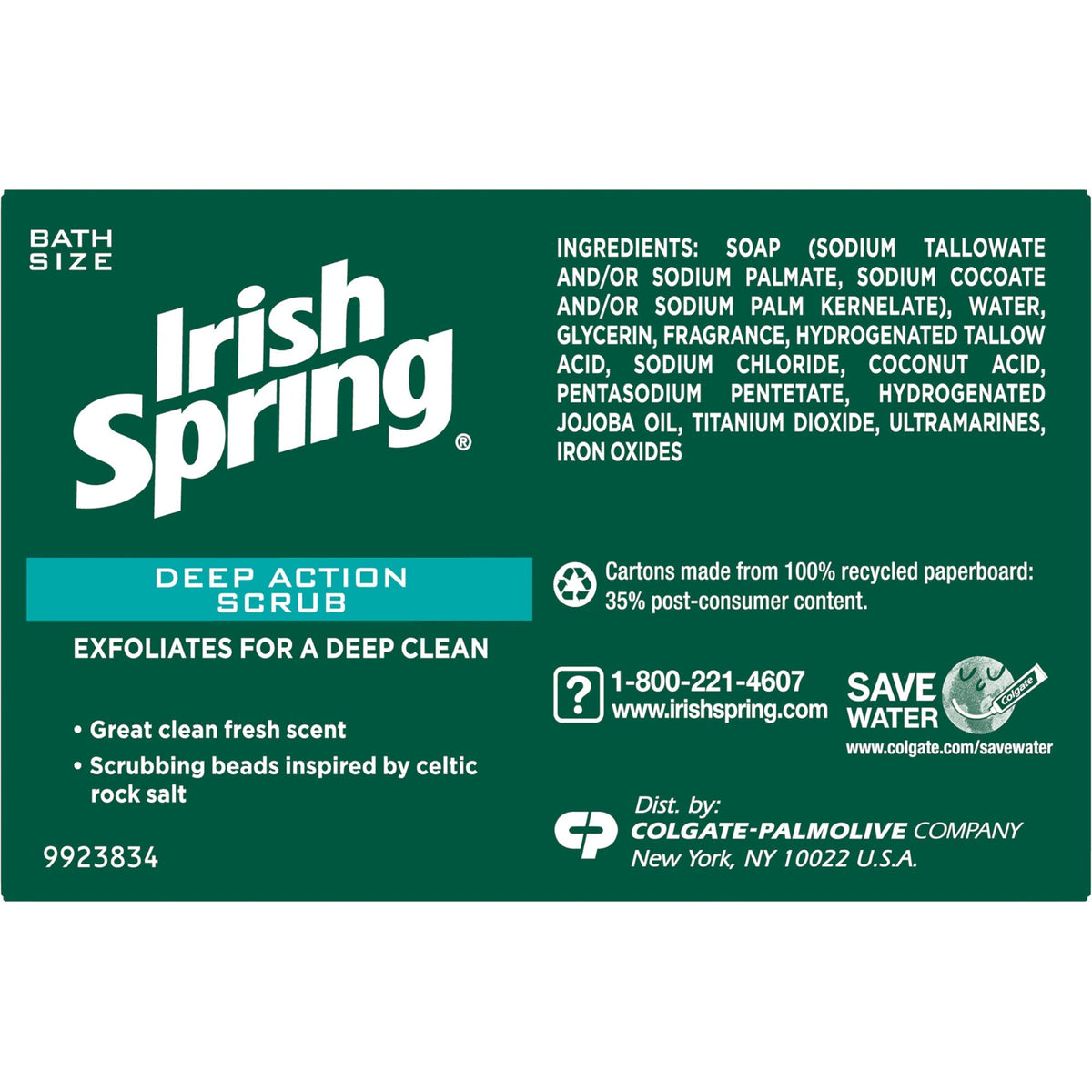 Irish Spring bar in use lathering on skin showing deodorant freshness benefit