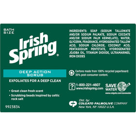 Irish Spring bar in use lathering on skin showing deodorant freshness benefit