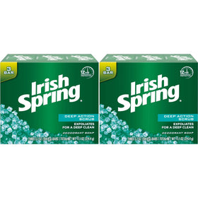 Irish Spring close-up of scrub texture showing exfoliating granules for smoother skin