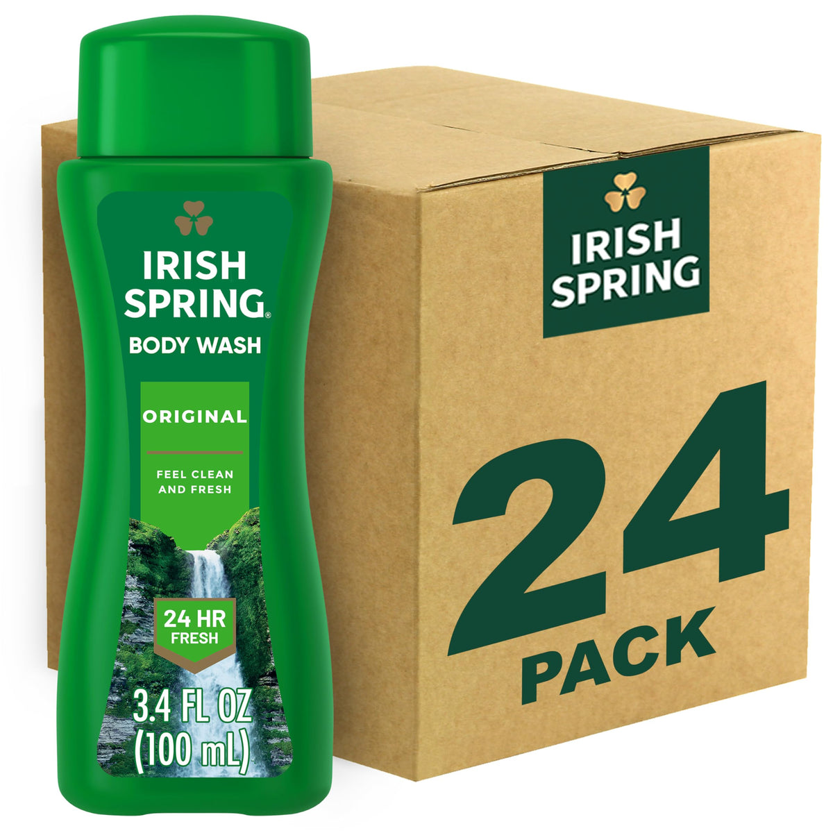 Irish Spring front packaging showing bottle and branding for easy recognition