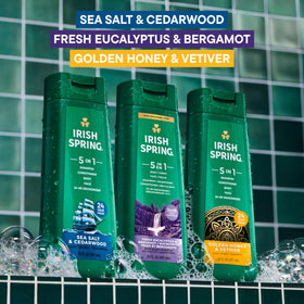 Irish Spring honey and vetiver scent concept with natural notes