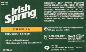 irish spring bar placed on bathroom shelf for neat storage benefit