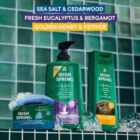 Irish Spring label close-up showing ingredients and gentle formula benefits