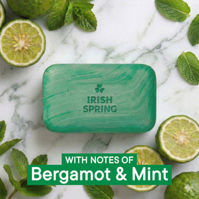 Irish Spring lather in hand demonstrating quick foaming and cleansing