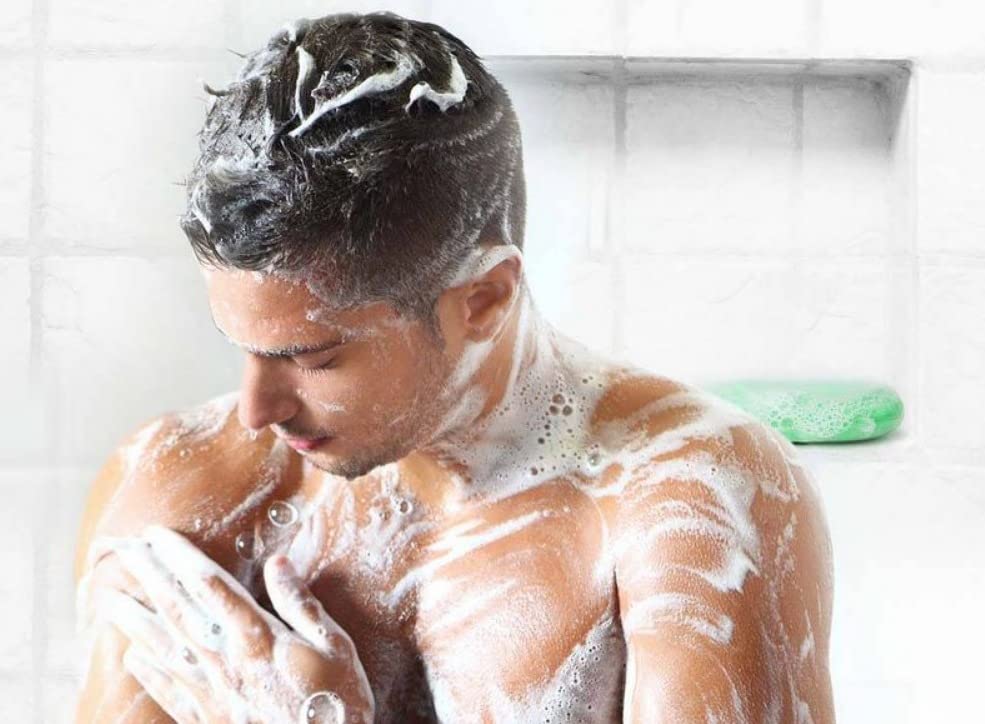 irish spring lather in hand demonstrating quick foaming cleansing benefit