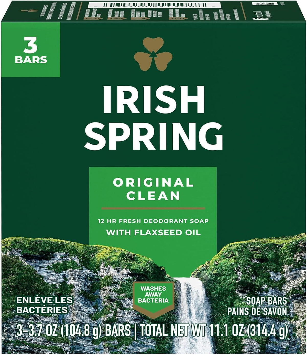 Irish Spring front packaging showing retail bundle and clear labeling for convenience