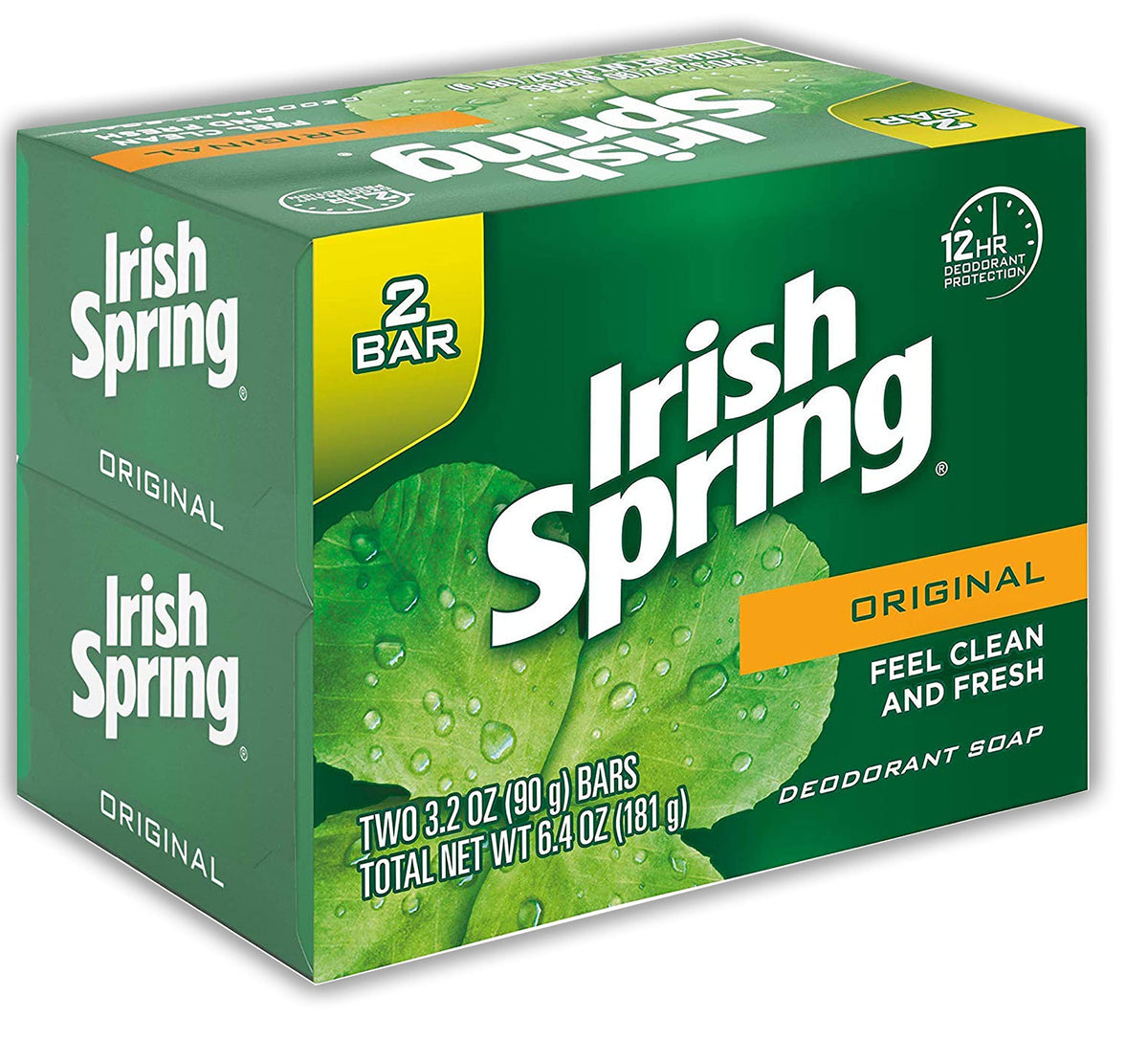 irish spring side label detail highlighting weight and usage benefits