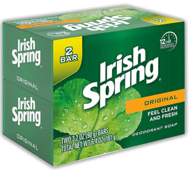 irish spring side label detail highlighting weight and usage benefits