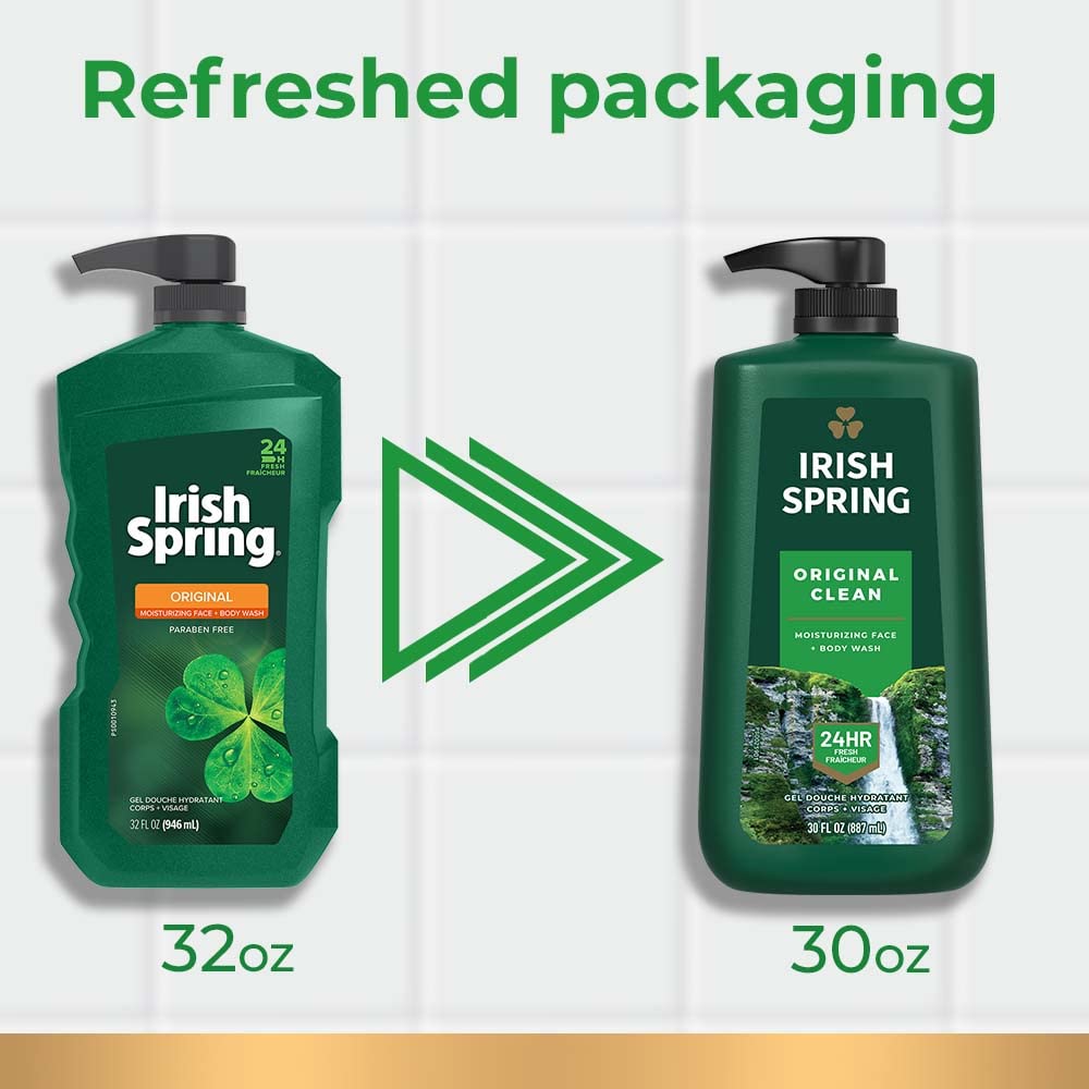Irish Spring pump close-up dispensed lather demonstrating rich foam benefit
