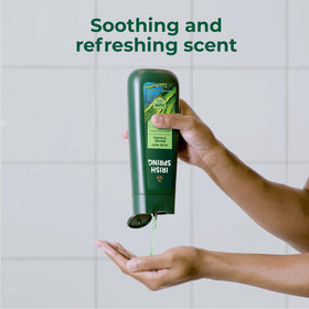 Irish Spring in-shower lifestyle scene showing refreshment after use
