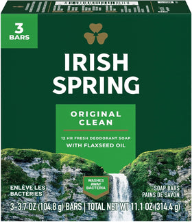 Irish Spring wrapped bar in travel kit protecting luggage and keeping scent fresh