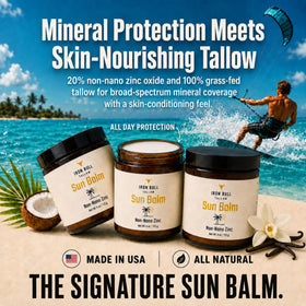Iron Bull Tallow creamy balm texture close-up for easy spreading